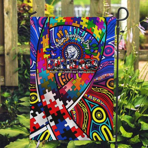 Autism Awareness Australia Western Bulldogs Garden Flag Aboriginal Indigenous Art