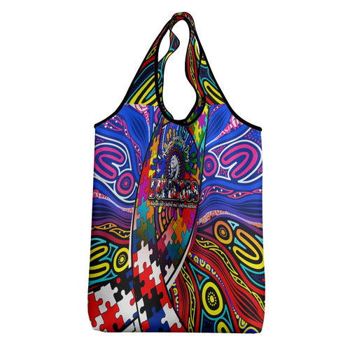 Autism Awareness Australia Western Bulldogs Grocery Bag Aboriginal Indigenous Art