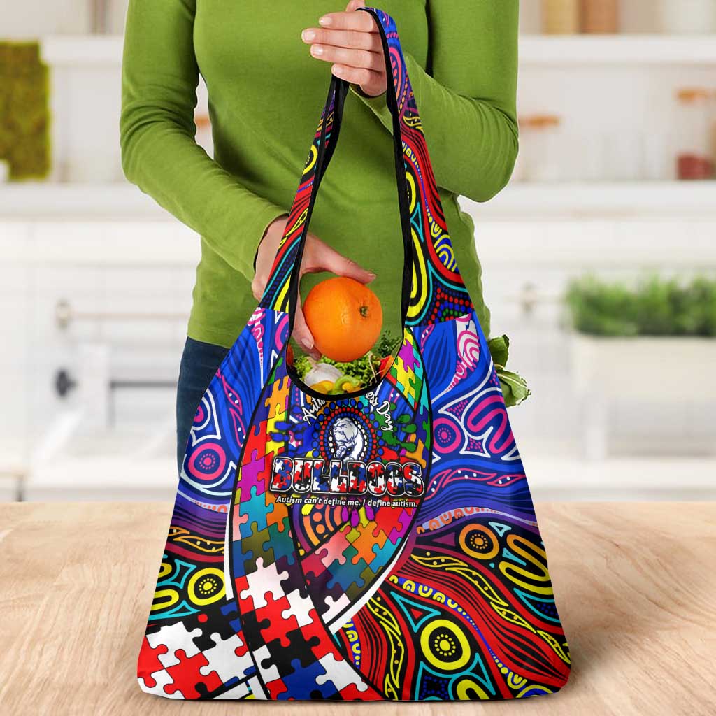 Autism Awareness Australia Western Bulldogs Grocery Bag Aboriginal Indigenous Art