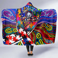 Autism Awareness Australia Western Bulldogs Hooded Blanket Aboriginal Indigenous Art