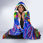 Autism Awareness Australia Western Bulldogs Hooded Blanket Aboriginal Indigenous Art