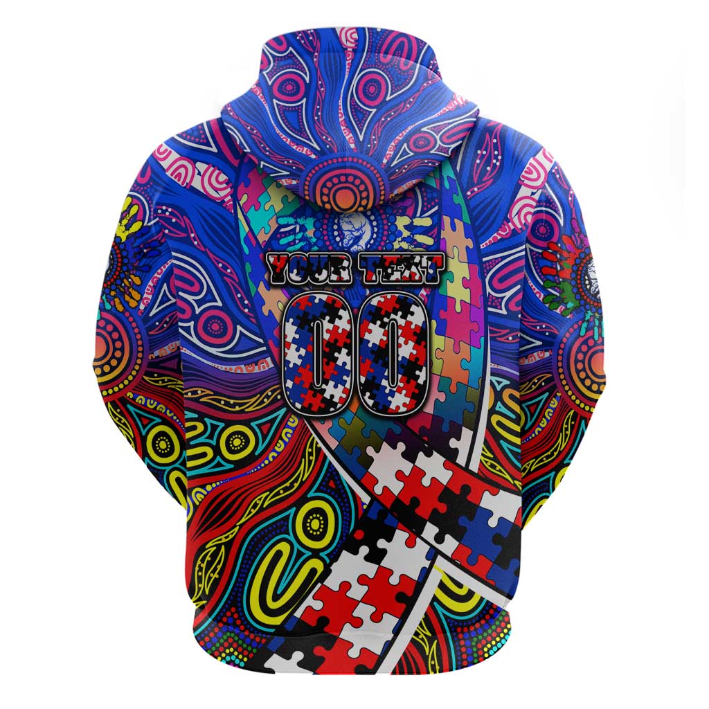 Autism Awareness Australia Western Bulldogs Hoodie Aboriginal Indigenous Art