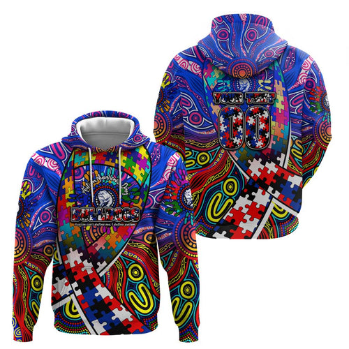 Autism Awareness Australia Western Bulldogs Hoodie Aboriginal Indigenous Art