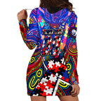 Autism Awareness Australia Western Bulldogs Hoodie Dress Aboriginal Indigenous Art