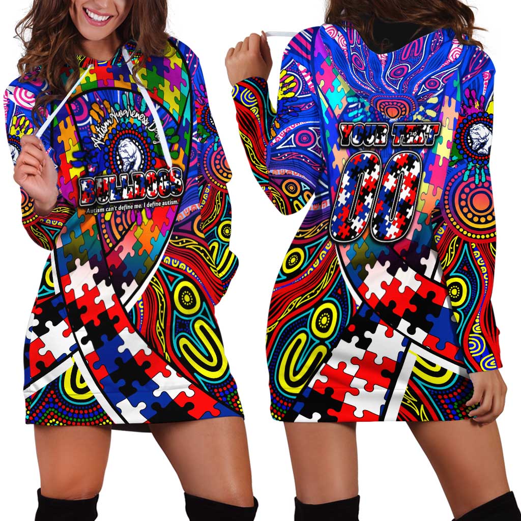 Autism Awareness Australia Western Bulldogs Hoodie Dress Aboriginal Indigenous Art