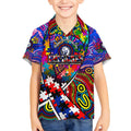 Autism Awareness Australia Western Bulldogs Kid Hawaiian Shirt Aboriginal Indigenous Art