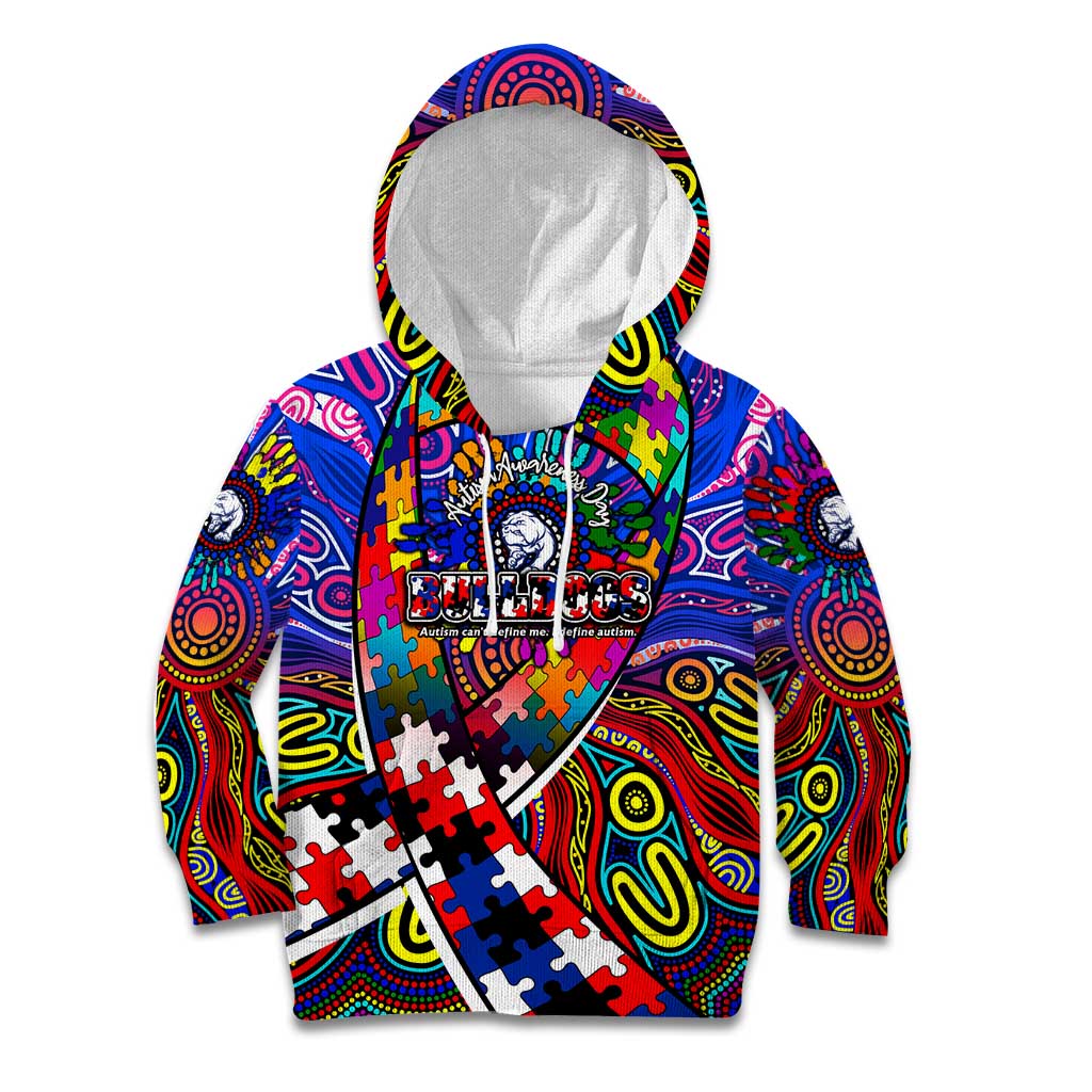 Autism Awareness Australia Western Bulldogs Kid Hoodie Aboriginal Indigenous Art
