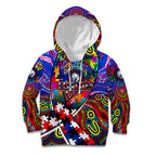 Autism Awareness Australia Western Bulldogs Kid Hoodie Aboriginal Indigenous Art