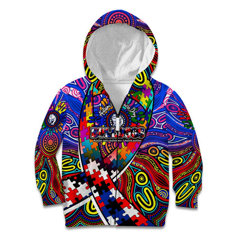 Autism Awareness Australia Western Bulldogs Kid Hoodie Aboriginal Indigenous Art