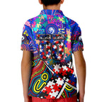 Autism Awareness Australia Western Bulldogs Kid Polo Shirt Aboriginal Indigenous Art