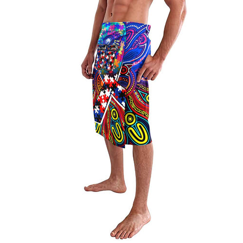 Autism Awareness Australia Western Bulldogs Lavalava Aboriginal Indigenous Art