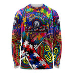 Autism Awareness Australia Western Bulldogs Long Sleeve Shirt Aboriginal Indigenous Art