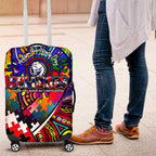 Autism Awareness Australia Western Bulldogs Luggage Cover Aboriginal Indigenous Art