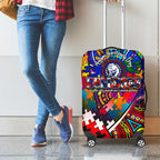 Autism Awareness Australia Western Bulldogs Luggage Cover Aboriginal Indigenous Art