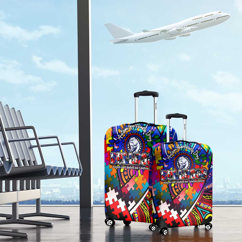 Autism Awareness Australia Western Bulldogs Luggage Cover Aboriginal Indigenous Art
