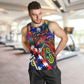 Autism Awareness Australia Western Bulldogs Men Tank Top Aboriginal Indigenous Art