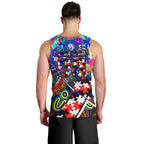 Autism Awareness Australia Western Bulldogs Men Tank Top Aboriginal Indigenous Art