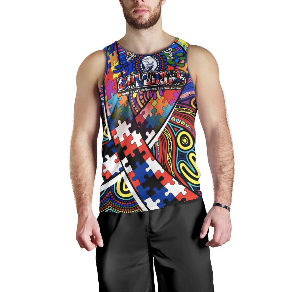 Autism Awareness Australia Western Bulldogs Men Tank Top Aboriginal Indigenous Art