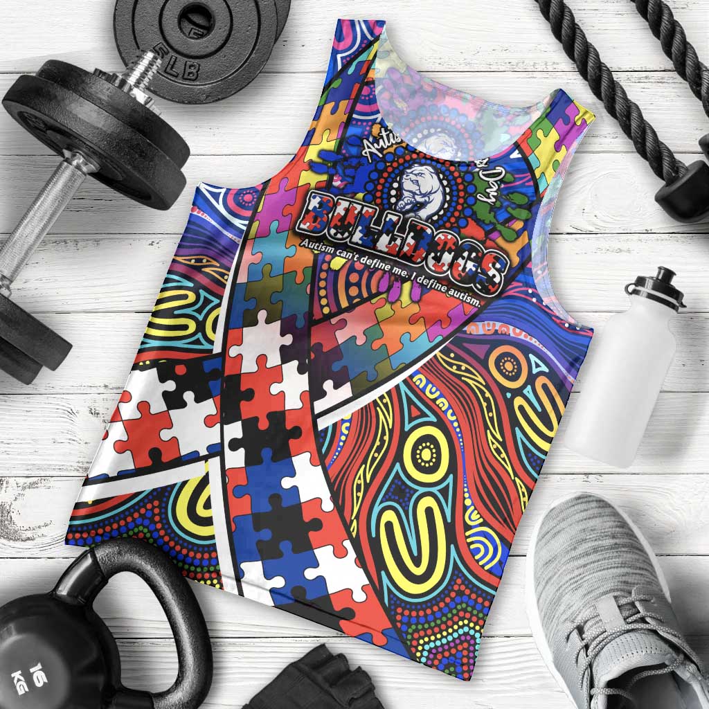 Autism Awareness Australia Western Bulldogs Men Tank Top Aboriginal Indigenous Art