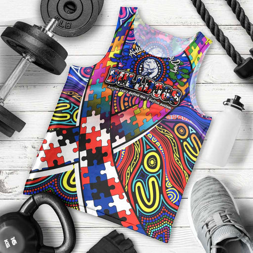 Autism Awareness Australia Western Bulldogs Men Tank Top Aboriginal Indigenous Art