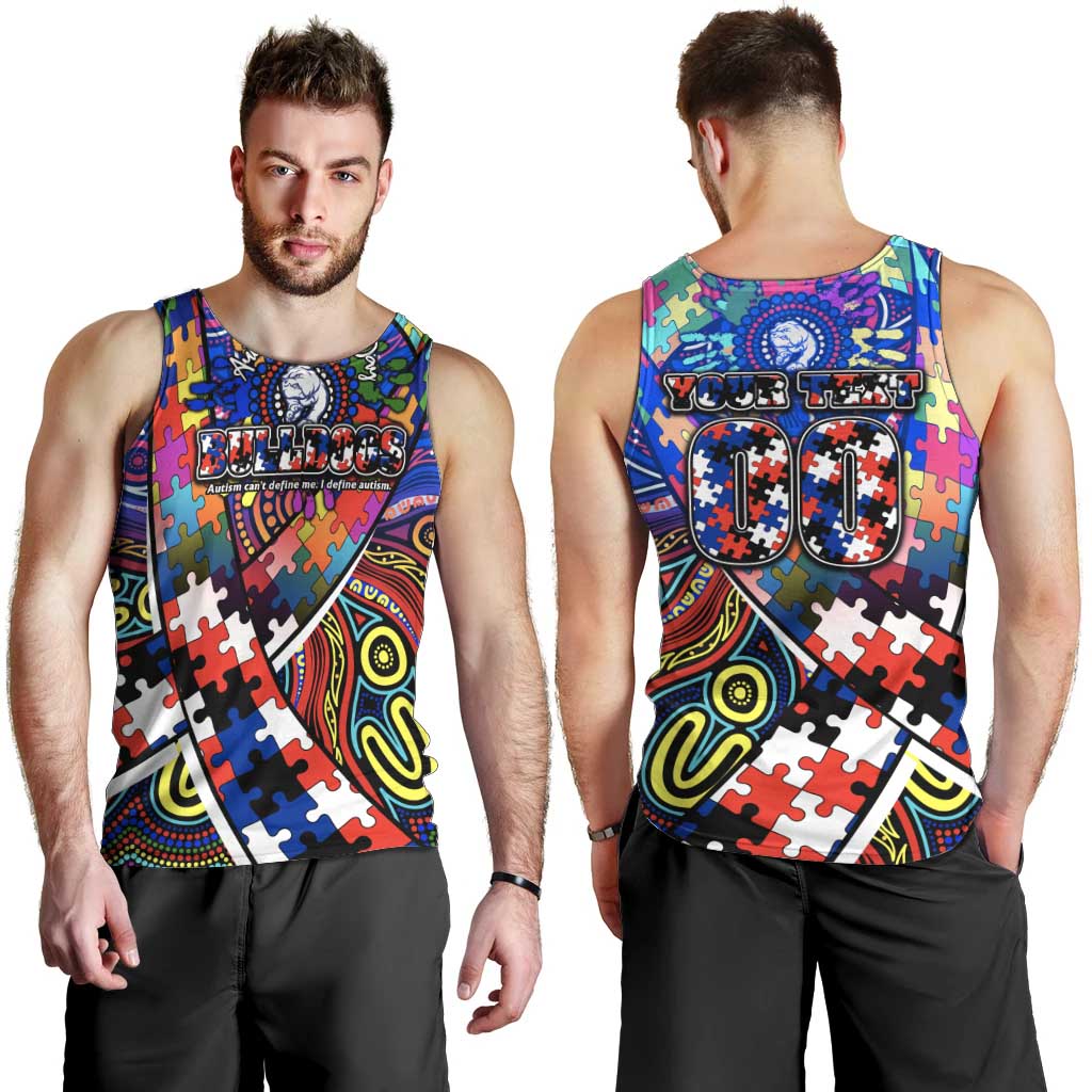 Autism Awareness Australia Western Bulldogs Men Tank Top Aboriginal Indigenous Art