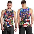 Autism Awareness Australia Western Bulldogs Men Tank Top Aboriginal Indigenous Art