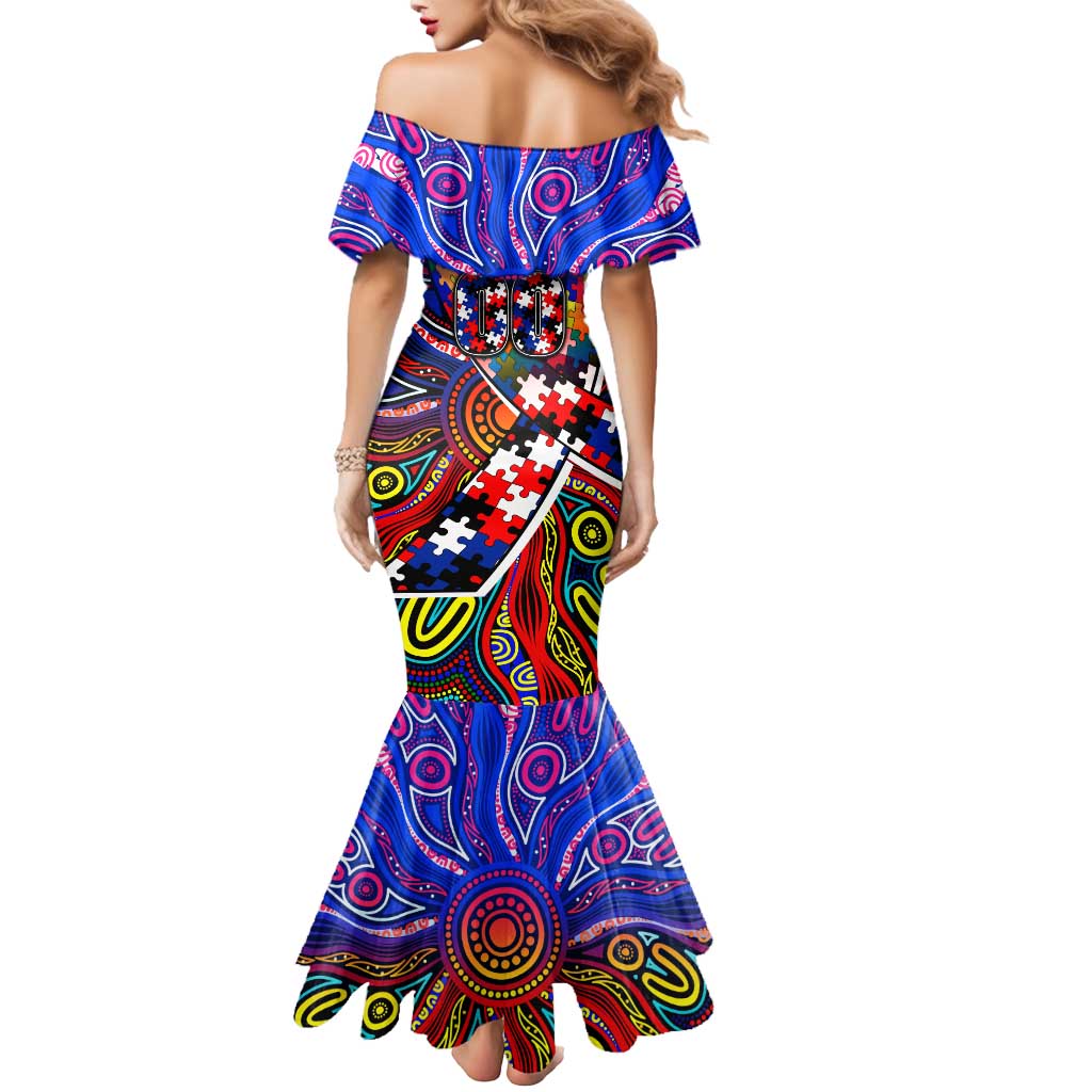 Autism Awareness Australia Western Bulldogs Mermaid Dress Aboriginal Indigenous Art