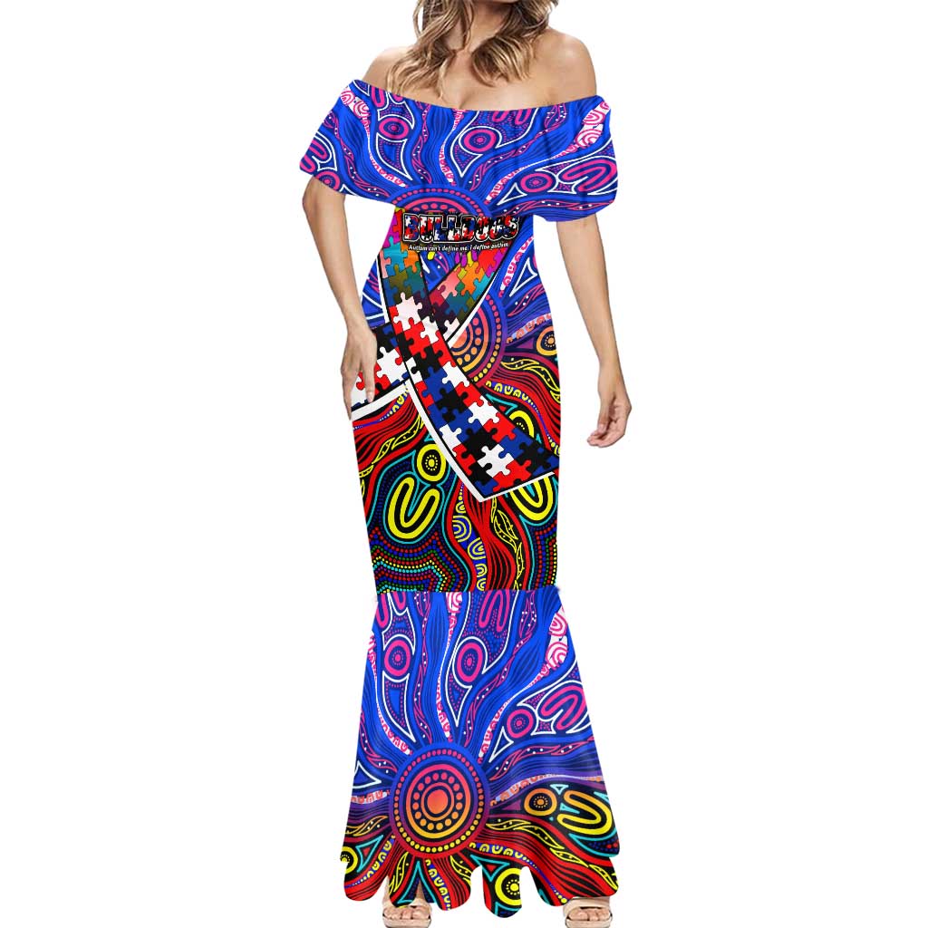 Autism Awareness Australia Western Bulldogs Mermaid Dress Aboriginal Indigenous Art