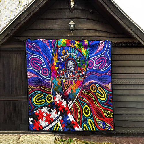 Autism Awareness Australia Western Bulldogs Quilt Aboriginal Indigenous Art