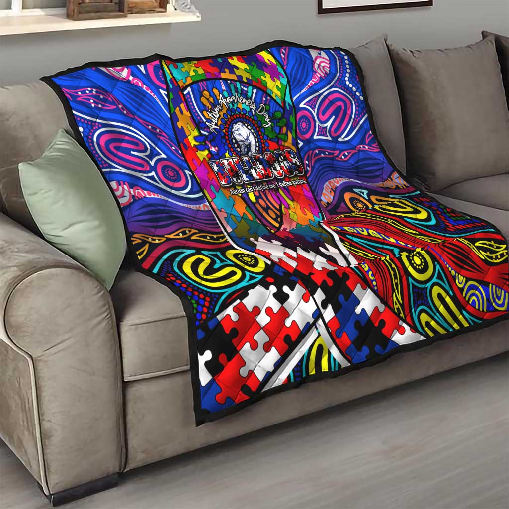 Autism Awareness Australia Western Bulldogs Quilt Aboriginal Indigenous Art