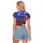 Autism Awareness Australia Western Bulldogs Raglan Cropped T Shirt Aboriginal Indigenous Art