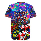 Autism Awareness Australia Western Bulldogs Rugby Jersey Aboriginal Indigenous Art