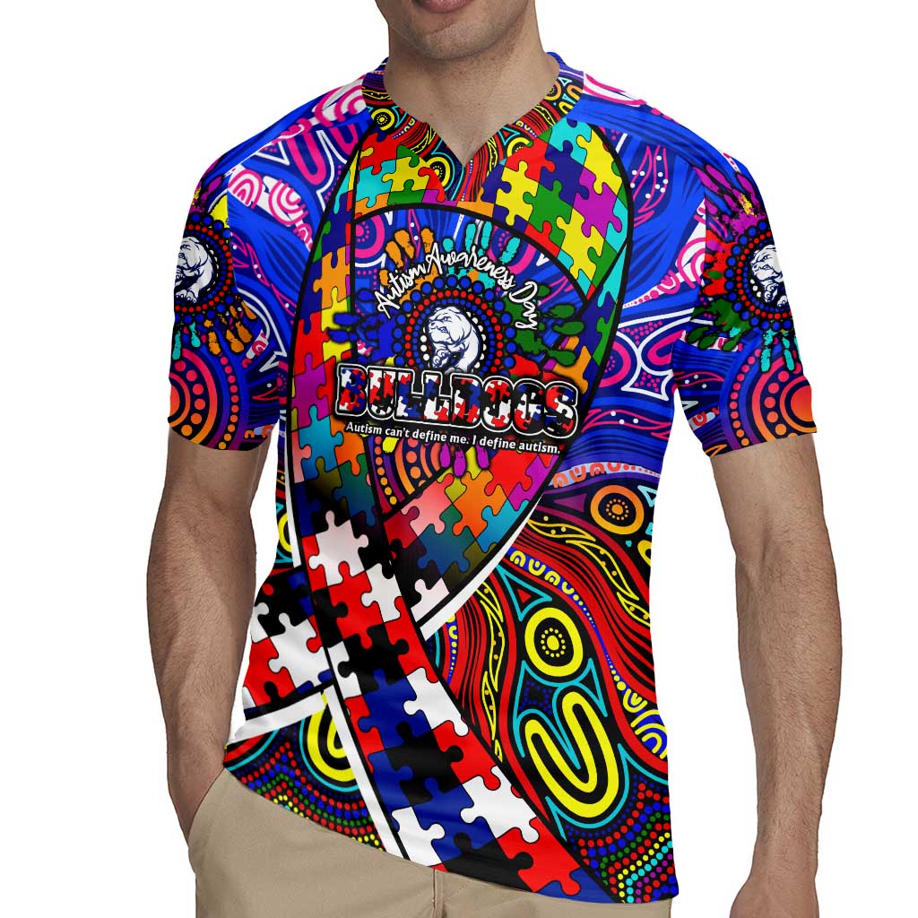 Autism Awareness Australia Western Bulldogs Rugby Jersey Aboriginal Indigenous Art