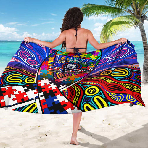 Autism Awareness Australia Western Bulldogs Sarong Aboriginal Indigenous Art