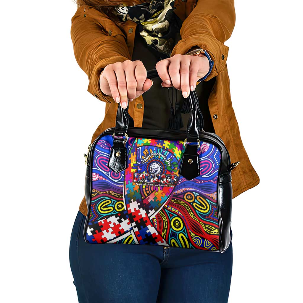 Autism Awareness Australia Western Bulldogs Shoulder Handbag Aboriginal Indigenous Art