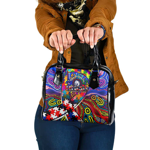 Autism Awareness Australia Western Bulldogs Shoulder Handbag Aboriginal Indigenous Art