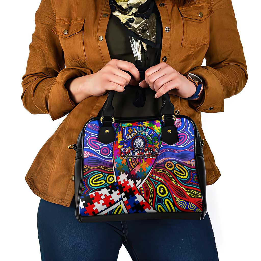 Autism Awareness Australia Western Bulldogs Shoulder Handbag Aboriginal Indigenous Art