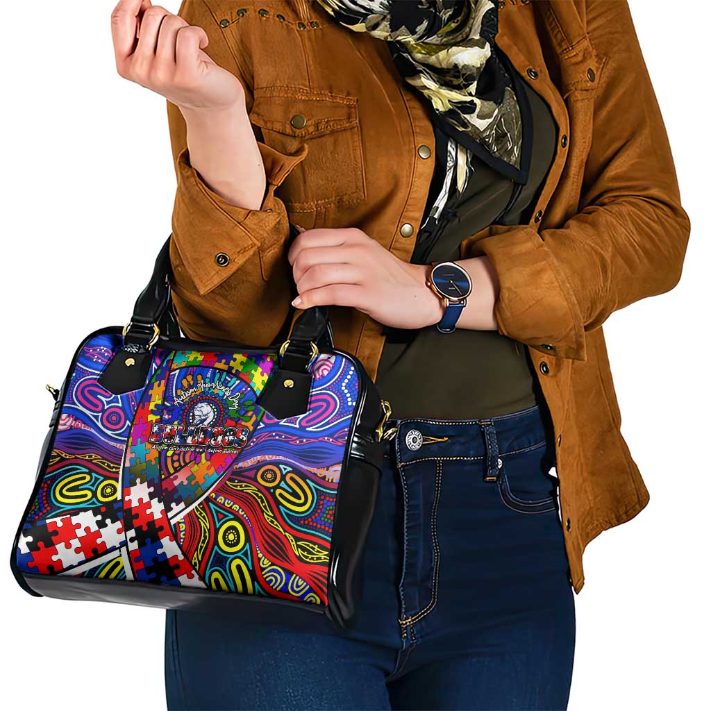 Autism Awareness Australia Western Bulldogs Shoulder Handbag Aboriginal Indigenous Art