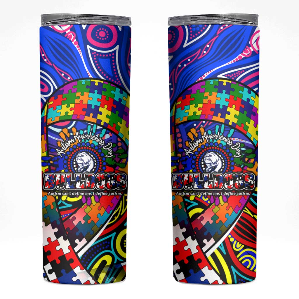 Autism Awareness Australia Western Bulldogs Skinny Tumbler Aboriginal Indigenous Art