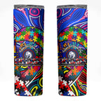 Autism Awareness Australia Western Bulldogs Skinny Tumbler Aboriginal Indigenous Art