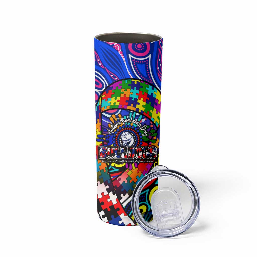 Autism Awareness Australia Western Bulldogs Skinny Tumbler Aboriginal Indigenous Art
