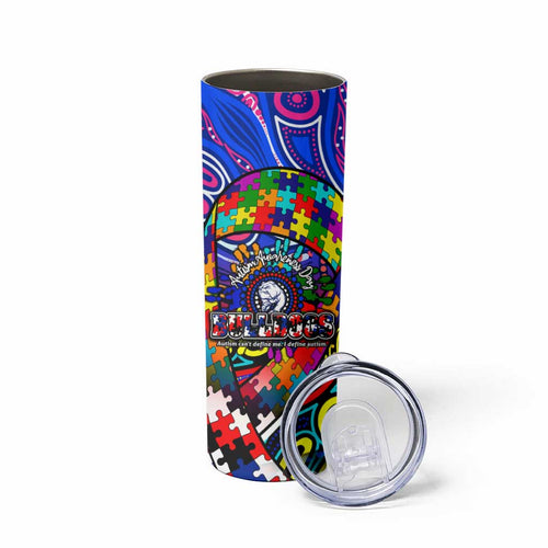 Autism Awareness Australia Western Bulldogs Skinny Tumbler Aboriginal Indigenous Art