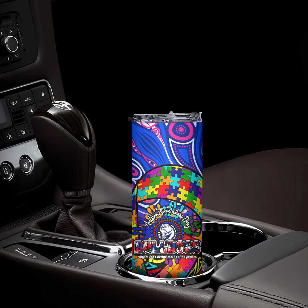 Autism Awareness Australia Western Bulldogs Skinny Tumbler Aboriginal Indigenous Art