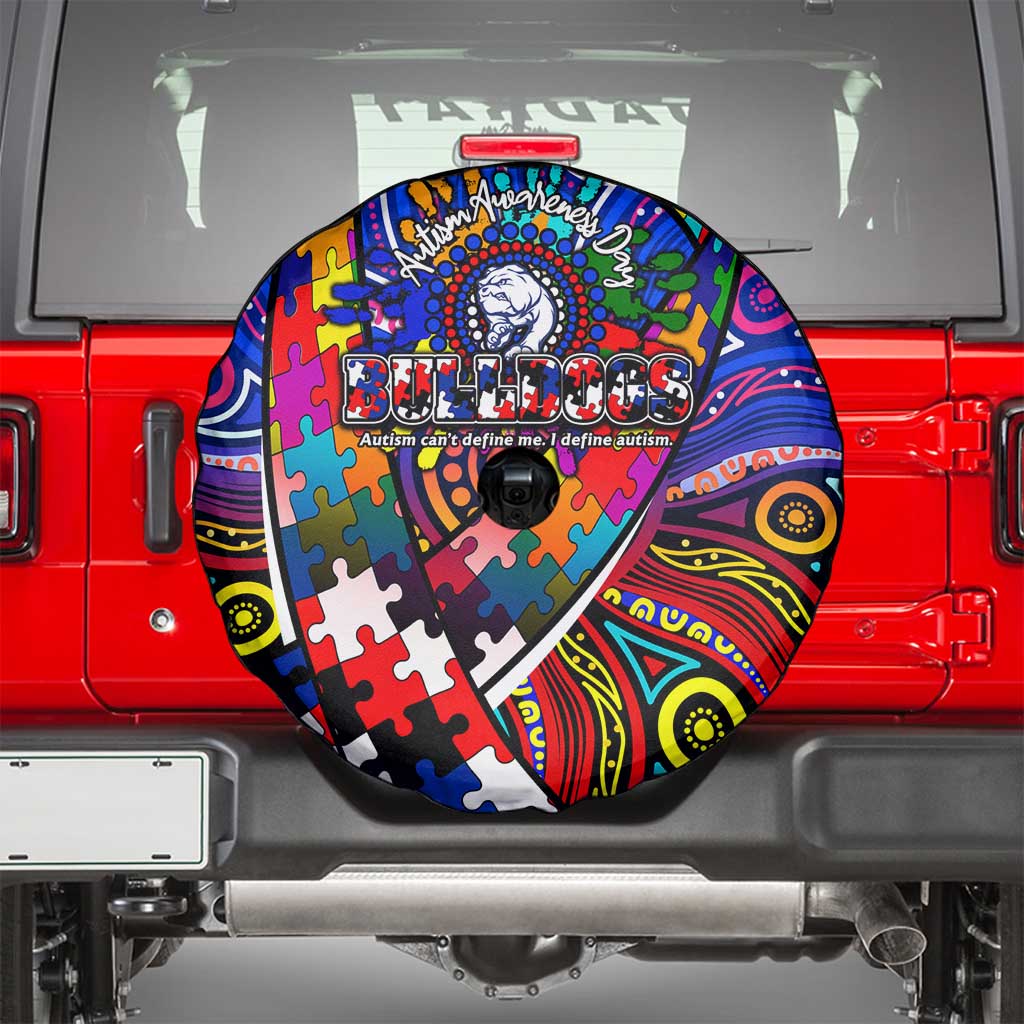 Autism Awareness Australia Western Bulldogs Spare Tire Cover Aboriginal Indigenous Art