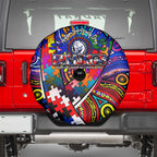 Autism Awareness Australia Western Bulldogs Spare Tire Cover Aboriginal Indigenous Art
