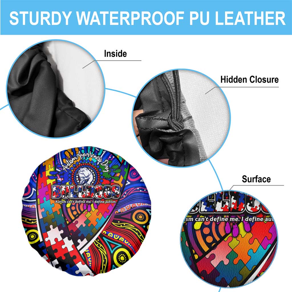 Autism Awareness Australia Western Bulldogs Spare Tire Cover Aboriginal Indigenous Art