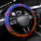 Autism Awareness Australia Western Bulldogs Steering Wheel Cover Aboriginal Indigenous Art