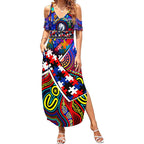 Autism Awareness Australia Western Bulldogs Summer Maxi Dress Aboriginal Indigenous Art