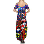 Autism Awareness Australia Western Bulldogs Summer Maxi Dress Aboriginal Indigenous Art