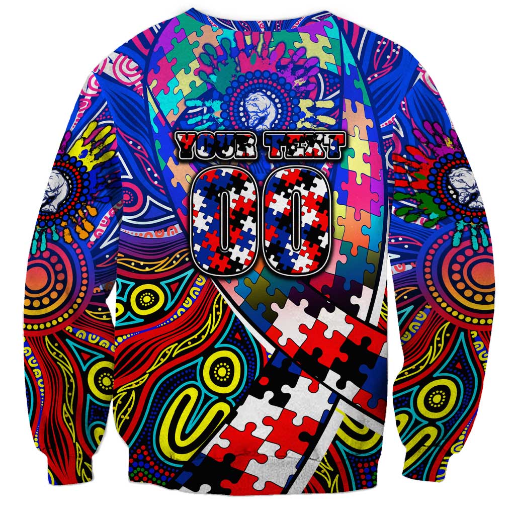 Autism Awareness Australia Western Bulldogs Sweatshirt Aboriginal Indigenous Art